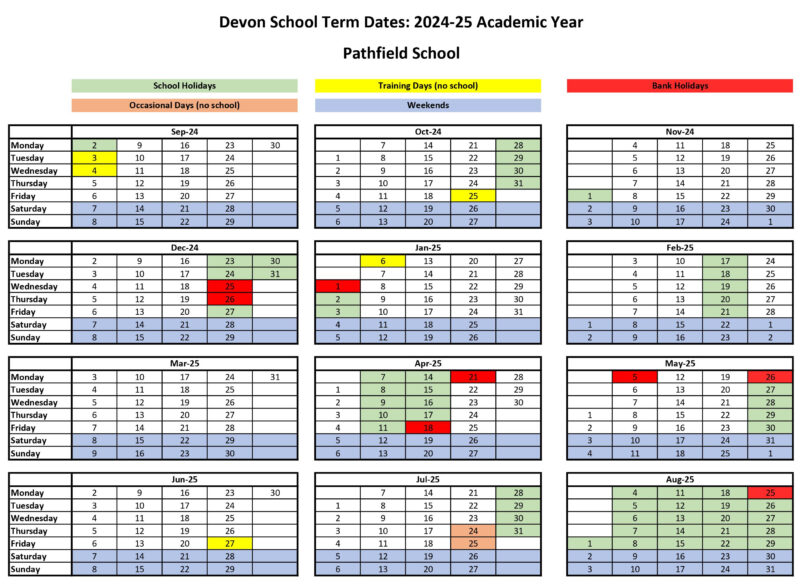 Term Dates Pathfield School