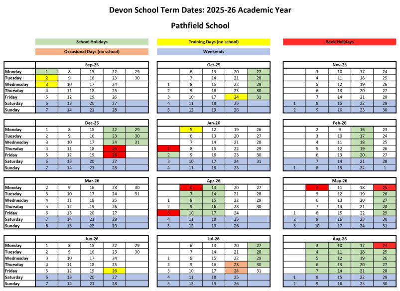 Term Dates Pathfield School